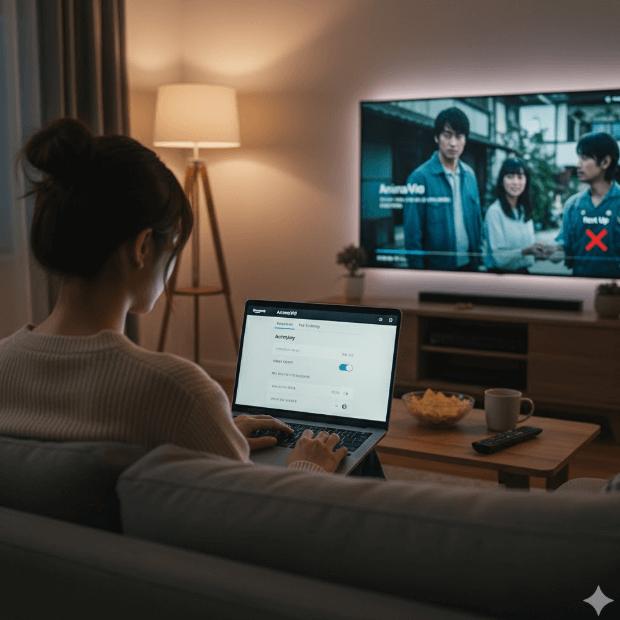 アマプラエンディング飛ばさない PCブラウザでの設定