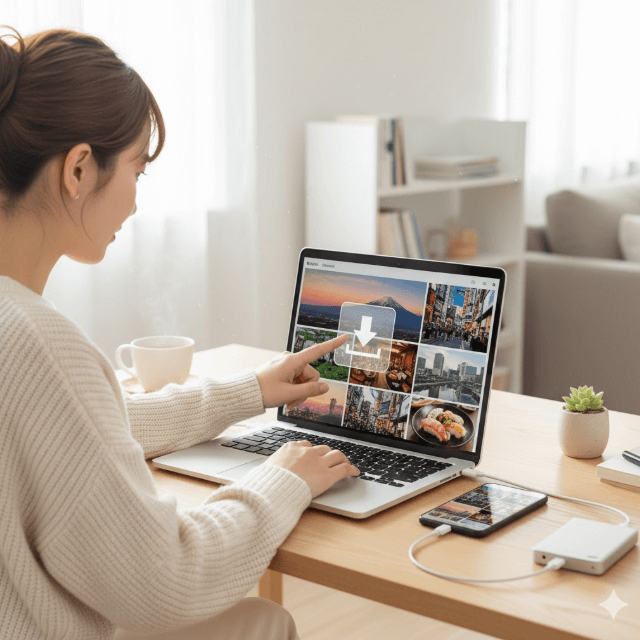 Amazonフォトブラウザ版 写真や動画のダウンロード方法