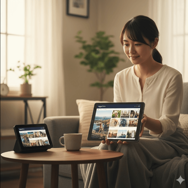 Amazonフォトブラウザ版 Fireタブレットで見るには